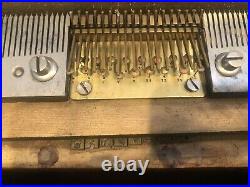 Large 21 Antique Music box Possibly Switzerland Bremond Made With Reed Organ +