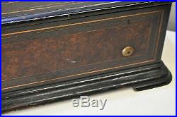 Large Antique 1840 Marque De Fabrique Swiss Antique 12 Airs Music Box Needs work