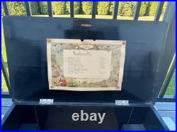 Large Antique Swiss Cylinder Music Box Player Wood Case Parts Box 12 Song 25