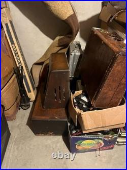 Large Antique Swiss Cylinder Music Box Player Wood Case Parts Box 12 Song 25