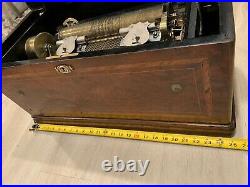 Large Antique Swiss Music Box with Mechanical Organ. Made in Geneva. C. 1850