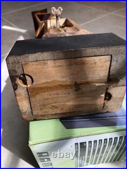 Large Carved German Whistler Black Forest Lamp Post Drunk Karl Griesbaum