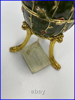 Large Enamel Music Box Egg by Collette et Cie. Manner of Faberge