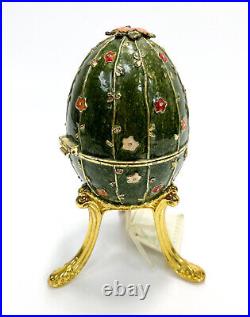 Large Enamel Music Box Egg by Collette et Cie. Manner of Faberge