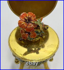 Large Enamel Music Box Egg by Collette et Cie. Manner of Faberge