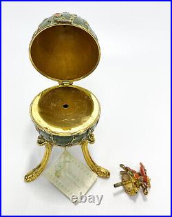 Large Enamel Music Box Egg by Collette et Cie. Manner of Faberge