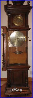 Large Ornate Polyphon Clock With Music Box Regina Victor Edison Chelsea Boston