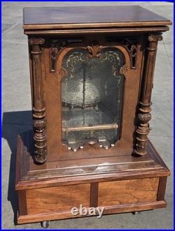 Large Polyphon Upright Coin Operated Disc Music Box 24 1/2 Type Large Polyphon Upright Coin Operated Disc Music Box 24 1/2 Type