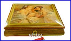 Large REUGE Romance Vintage Swiss Music Box Inlaid ITALY Burke LETTER H&G Studio