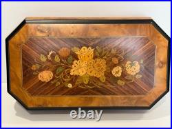 Large Sorento Italy Handcrafted Musical Wood Inlay Music Jewelry Trinket Box Large Sorento Italy Handcrafted Musical Wood Inlay Music Jewelry Trinket Box