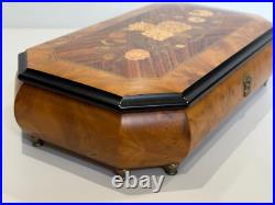 Large Sorento Italy Handcrafted Musical Wood Inlay Music Jewelry Trinket Box Large Sorento Italy Handcrafted Musical Wood Inlay Music Jewelry Trinket Box