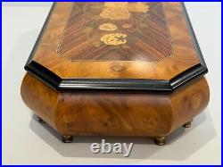 Large Sorento Italy Handcrafted Musical Wood Inlay Music Jewelry Trinket Box Large Sorento Italy Handcrafted Musical Wood Inlay Music Jewelry Trinket Box