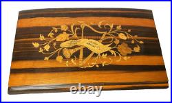Large Sorento Italy Musical Wood Inlay Sound of Music Jewelry Trinket Box VIDEO