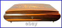 Large Sorento Italy Musical Wood Inlay Sound of Music Jewelry Trinket Box VIDEO