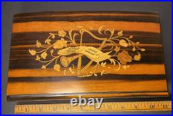 Large Sorento Italy Musical Wood Inlay Sound of Music Jewelry Trinket Box VIDEO