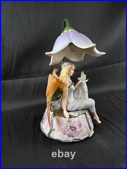 Le Lena Liu Enchanting Violet Fairy Figurine Music Box Lighted Ardleigh Elliott
