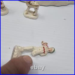 Lenox Mistletoe Park SKATING Ice POND Village Xmas Treasures 2008 FLAWS READ
