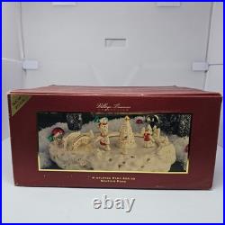 Lenox Mistletoe Park SKATING Ice POND Village Xmas Treasures 2008 FLAWS READ