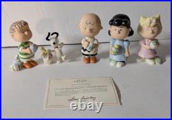 Lenox Peanuts It's The Easter Beagle Charlie Brown Set Of 5