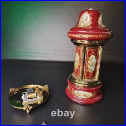 Lipstick Cigarette Holder Music Box Carousel ballerina Reuge vintage Needs Fix
