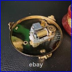 Lipstick Cigarette Holder Music Box Carousel ballerina Reuge vintage Needs Fix