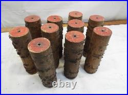 Lot 10 Antique Concert Roller Organ Music Cobs Wooden Rolls Wood Cylinder C