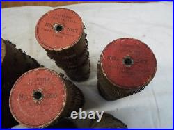 Lot 10 Antique Concert Roller Organ Music Cobs Wooden Rolls Wood Cylinder C