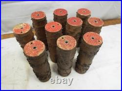 Lot 10 Antique Concert Roller Organ Music Cobs Wooden Rolls Wood Cylinder C