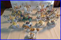 Lot Of 16 Carousel Horses Heritage Melodies Country Fair Lot Of 16 Carousel Horses Heritage Melodies Country Fair