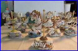 Lot Of 16 Carousel Horses Heritage Melodies Country Fair Lot Of 16 Carousel Horses Heritage Melodies Country Fair
