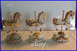 Lot Of 16 Carousel Horses Heritage Melodies Country Fair Lot Of 16 Carousel Horses Heritage Melodies Country Fair