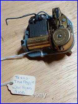 Lot Of 16 Music Box Movement Wind Up Mechanism Works Plays Various Songs