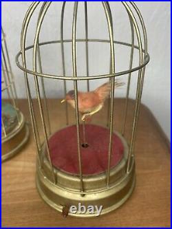 Lot Of 3 bird cage automaton Music Box