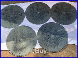 Lot Of 5 Antique the Criterion 15 3/4 Music Box Discs