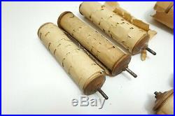 Lot Of 6 Antique Roller Organ Or Piano Paper Music Rolls 5 1/2 And 6 Wide