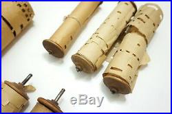 Lot Of 6 Antique Roller Organ Or Piano Paper Music Rolls 5 1/2 And 6 Wide