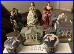 Lot Of 9 Gone With The Wind Music Boxes And Figurines