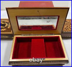 Lot of 4 Vintage Musical Jewelry Boxes All Play Music