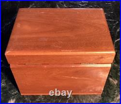 Lot of 46 Swiss Thorens Record Metal Discs Plus Wood Storage Box