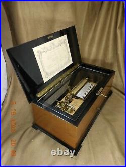 MAGNIFICENT REUGE 72 NOTE MUSIC BOX With 5 INTERCHANGEABLE CYLINDERS (SEE VIDEO)