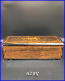 MUSIQUE DE GENEVE Antique Wood Music Box