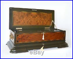 Magnificent Swiss 4-Cylinder Musical Interchangeable Music Box