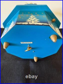 Man in the Moon with Angels Music Box Carousel from Erzgeberge