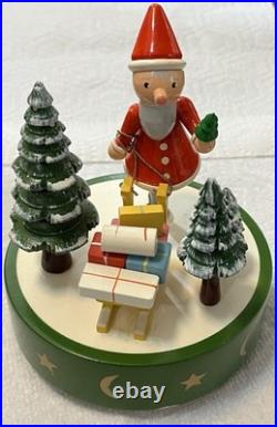 Mapsa Vintage Wooden W. Germany Swiss Movement Christmas Music Box Mozart