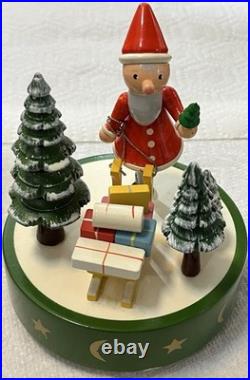 Mapsa Vintage Wooden W. Germany Swiss Movement Christmas Music Box Mozart