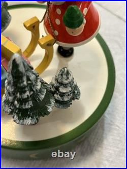 Mapsa Vintage Wooden W. Germany Swiss Movement Christmas Music Box Mozart