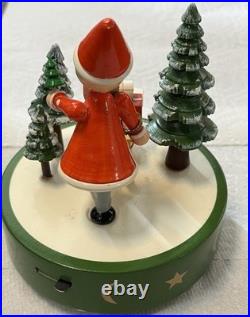 Mapsa Vintage Wooden W. Germany Swiss Movement Christmas Music Box Mozart