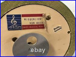 Mapsa Vintage Wooden W. Germany Swiss Movement Christmas Music Box Mozart