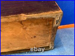 Marque De Fabrique Antique 1800s Music Box Wood Wooden Box BOX ONLY NO CYLINDER