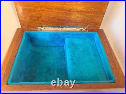 Marquetry Vintage ReugeSwiss Music Jewelry Box Plays Dr Zhivago Sorrento Italy